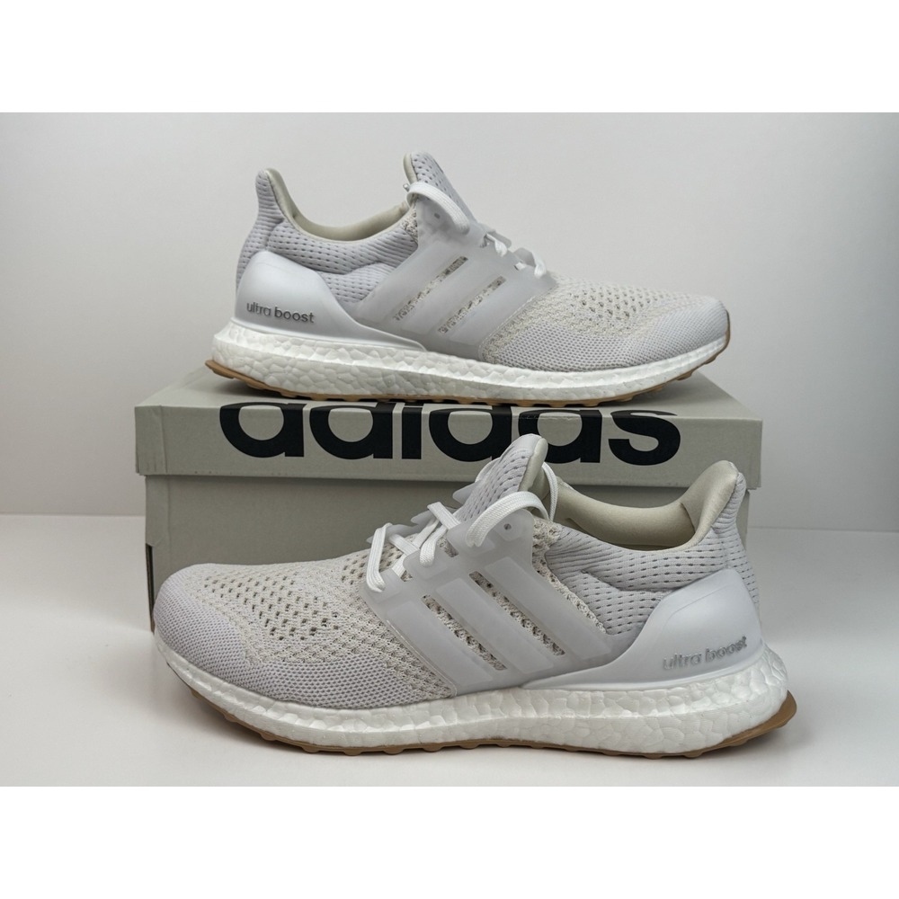 Adidas Ultraboost 1.0 W Running Shoes Women's Size 7.5 White/Brown ID9689